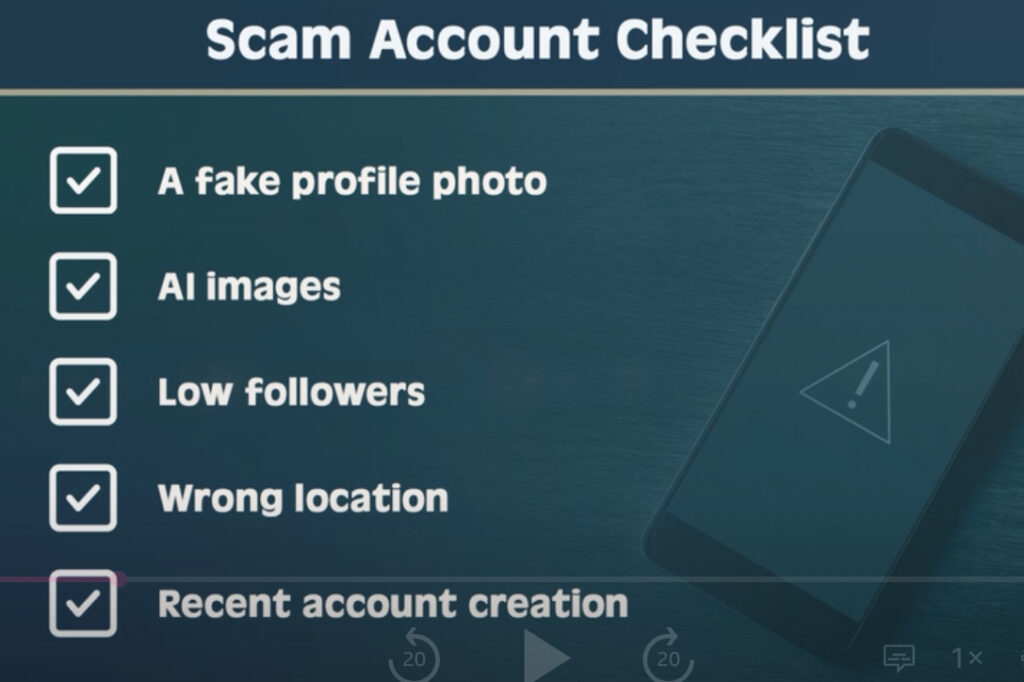 how to spot a scammer account on Facebook