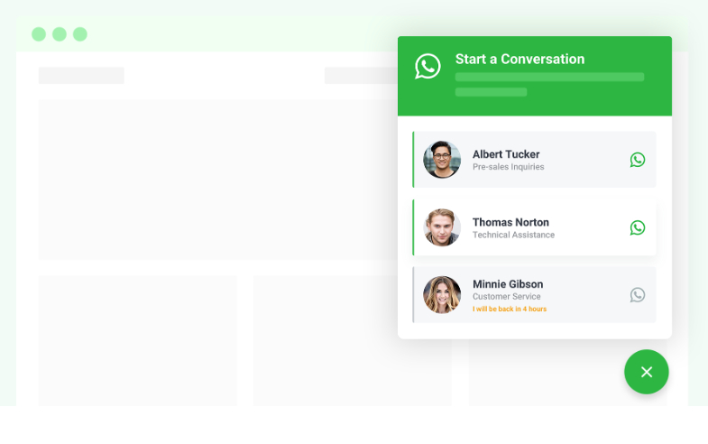 WhatsApp chat button on your website adding a whatsapp button to your website